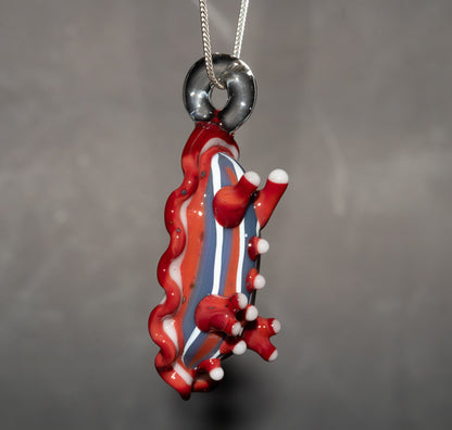 Artistic Sea Slug Necklace | Glass Nudibranch Ocean Pendant | Reef Inspired Borosilicate Jewelry | Tropical Festival Wear