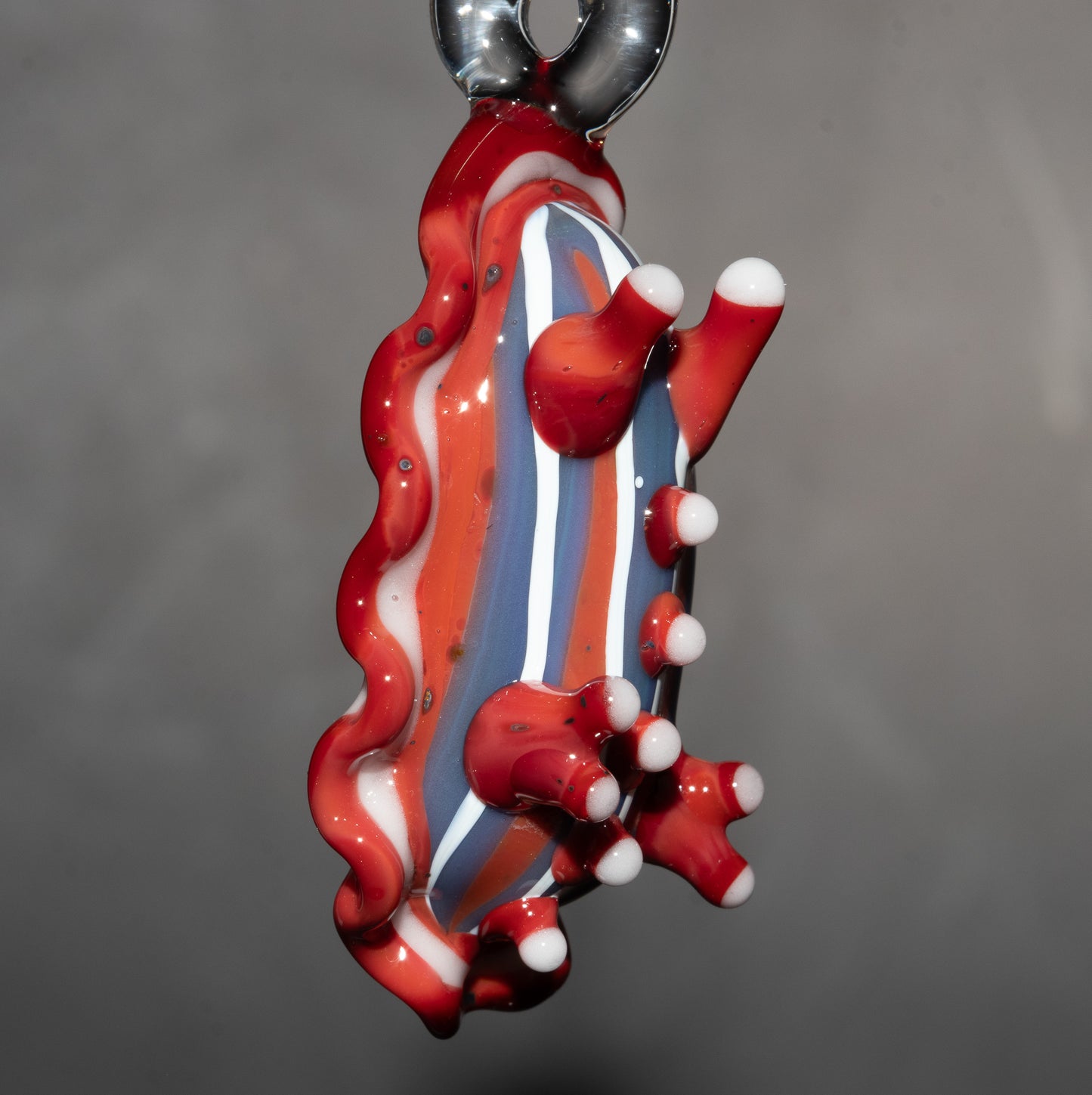 Artistic Sea Slug Necklace | Glass Nudibranch Ocean Pendant | Reef Inspired Borosilicate Jewelry | Tropical Festival Wear