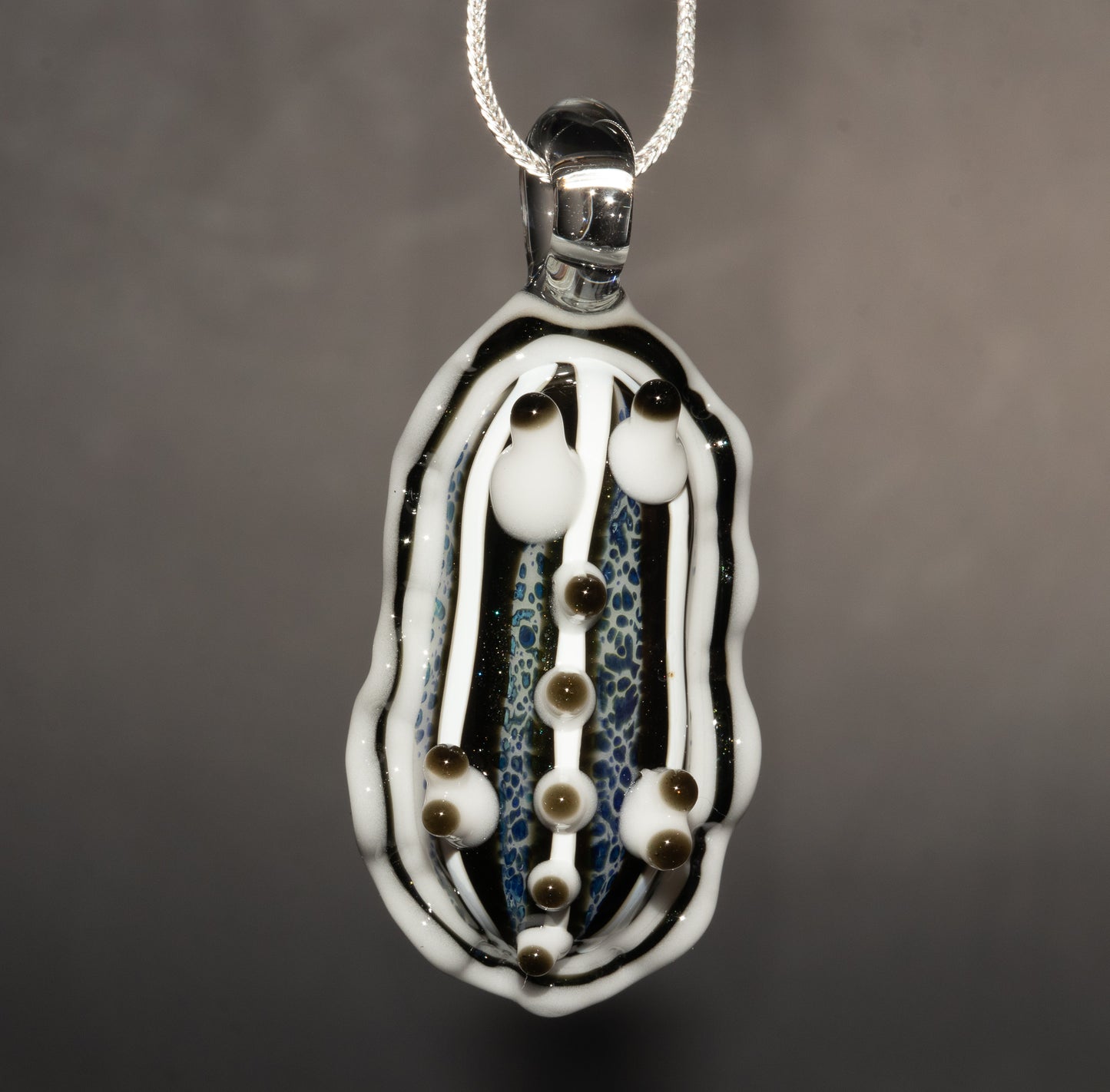 Handmade Glass Nudibranch Pendant | Borosilicate Sea Slug Jewelry | Coral Reef Ocean Necklace | Summer Lagoon Style