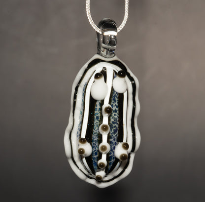 Handmade Glass Nudibranch Pendant | Borosilicate Sea Slug Jewelry | Coral Reef Ocean Necklace | Summer Lagoon Style