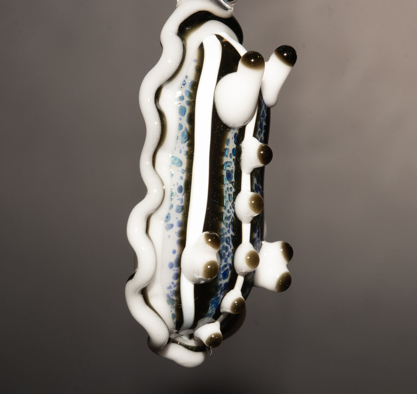 Handmade Glass Nudibranch Pendant | Borosilicate Sea Slug Jewelry | Coral Reef Ocean Necklace | Summer Lagoon Style