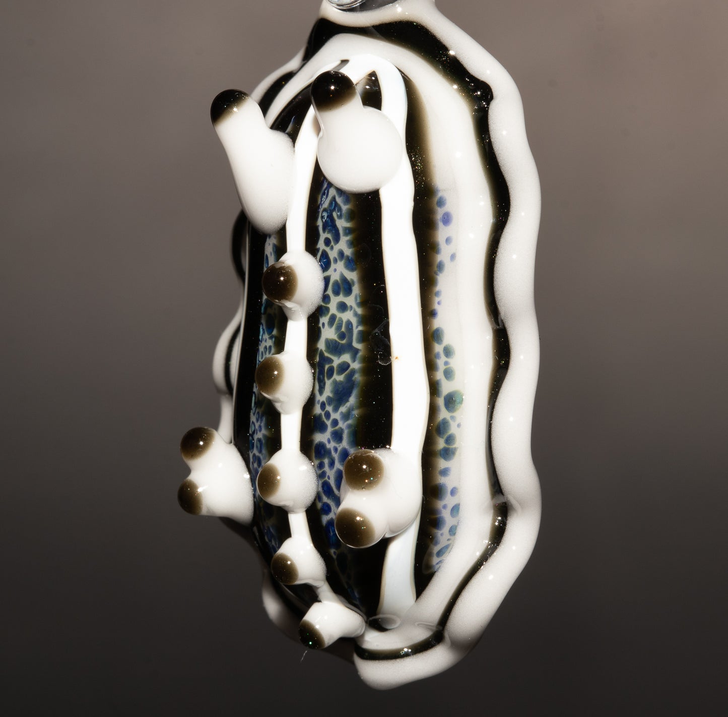 Handmade Glass Nudibranch Pendant | Borosilicate Sea Slug Jewelry | Coral Reef Ocean Necklace | Summer Lagoon Style