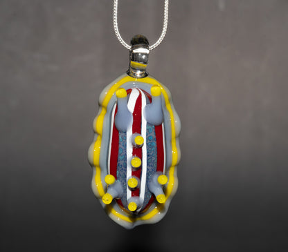 Tropical Glass Nudibranch | Sea Slug Ocean Reef Pendant | Borosilicate Beach Necklace | Coastal Summer Art Jewelry