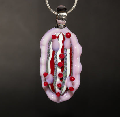 Colorful Glass Sea Slug | Nudibranch Ocean Pendant | Reef Inspired Borosilicate Necklace | Beachy Festival Jewelry