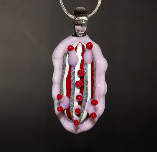 Colorful Glass Sea Slug | Nudibranch Ocean Pendant | Reef Inspired Borosilicate Necklace | Beachy Festival Jewelry