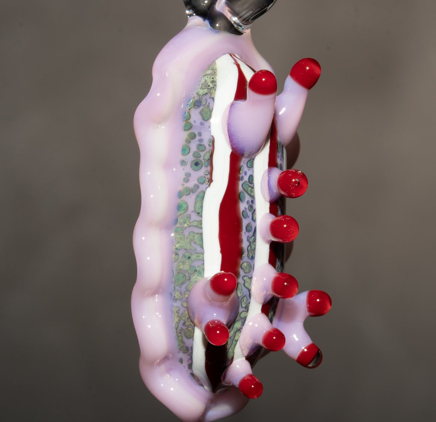 Colorful Glass Sea Slug | Nudibranch Ocean Pendant | Reef Inspired Borosilicate Necklace | Beachy Festival Jewelry