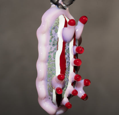 Colorful Glass Sea Slug | Nudibranch Ocean Pendant | Reef Inspired Borosilicate Necklace | Beachy Festival Jewelry