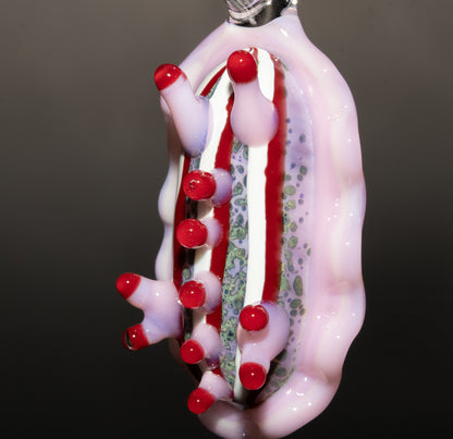 Colorful Glass Sea Slug | Nudibranch Ocean Pendant | Reef Inspired Borosilicate Necklace | Beachy Festival Jewelry