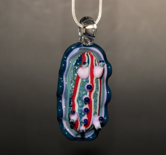 Borosilicate Nudibranch Necklace | Glass Sea Slug Pendant | Tropical Coral Reef Jewelry | Ocean Diving Gift