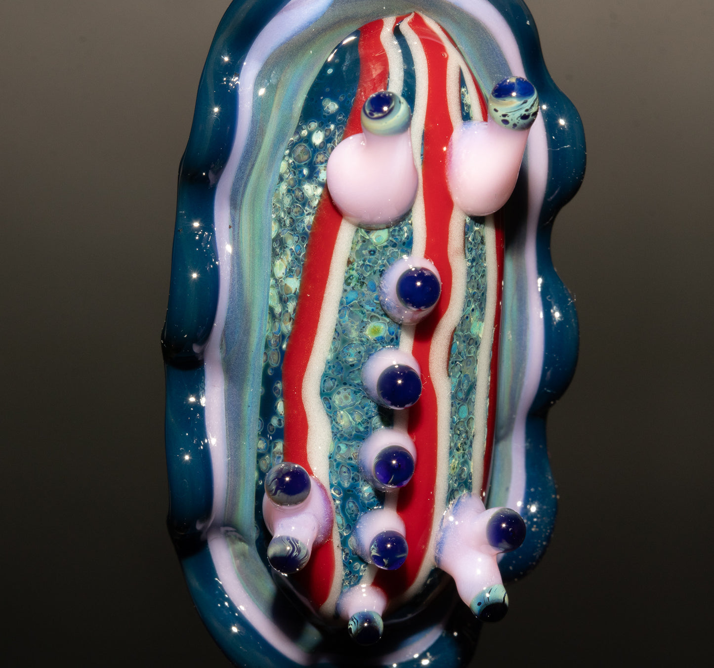 Borosilicate Nudibranch Necklace | Glass Sea Slug Pendant | Tropical Coral Reef Jewelry | Ocean Diving Gift