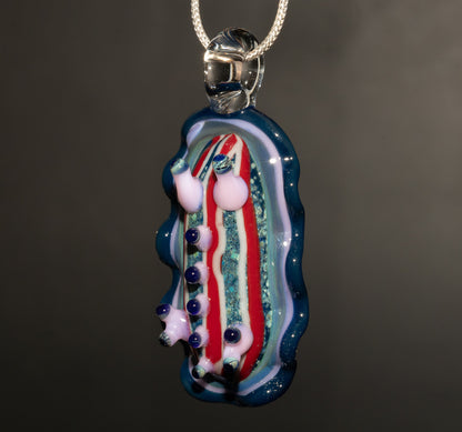 Borosilicate Nudibranch Necklace | Glass Sea Slug Pendant | Tropical Coral Reef Jewelry | Ocean Diving Gift