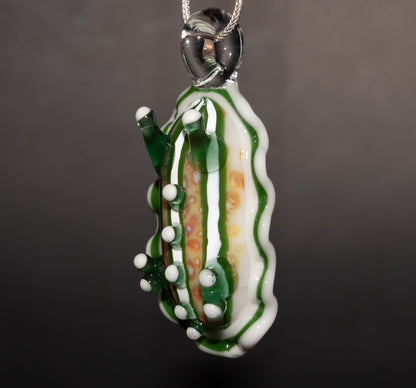 Borosilicate Sea Slug Jewelry | Glass Nudibranch Pendant Necklace | Ocean Coral Beach Art | Summer Lagoon Accessory