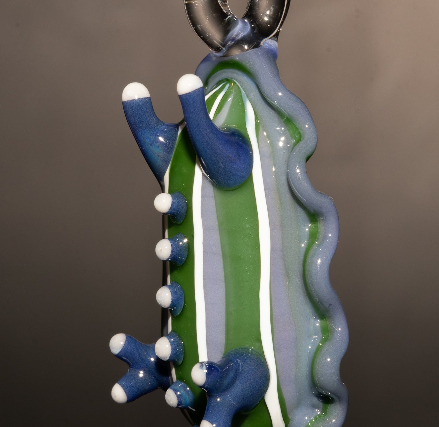 Glass Nudibranch Necklace | Sea Slug Ocean Pendant | Borosilicate Coral Reef Jewelry | Tropical Beach Summer Gift