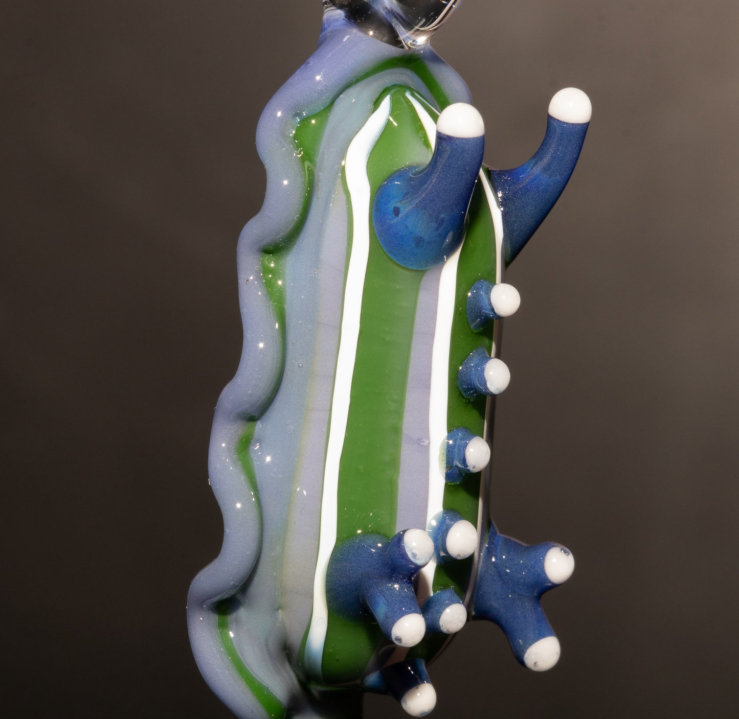 Glass Nudibranch Necklace | Sea Slug Ocean Pendant | Borosilicate Coral Reef Jewelry | Tropical Beach Summer Gift