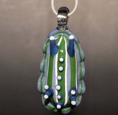 Glass Nudibranch Necklace | Sea Slug Ocean Pendant | Borosilicate Coral Reef Jewelry | Tropical Beach Summer Gift