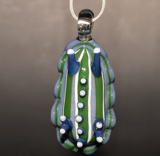Glass Nudibranch Necklace | Sea Slug Ocean Pendant | Borosilicate Coral Reef Jewelry | Tropical Beach Summer Gift
