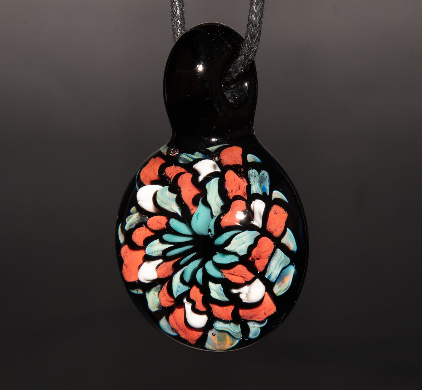 Multicolored Mandala Pendant | Fillacello Glass Art | Heady Sacred Geometry Jewelry