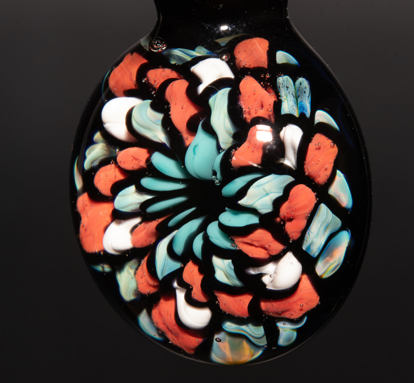 Multicolored Mandala Pendant | Fillacello Glass Art | Heady Sacred Geometry Jewelry