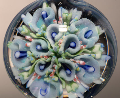 Multi Layer Lotus Flower Pendant | Chrysanthemum Peony Glass | Handmade Art