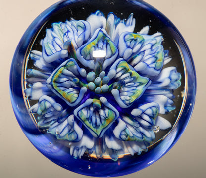Handmade Glass Flower Pendant | Lotus Chrysanthemum Peony | Layered Design