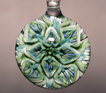 Glass Flower Pendant | Lotus Chrysanthemum Peony Design | Handmade Necklace
