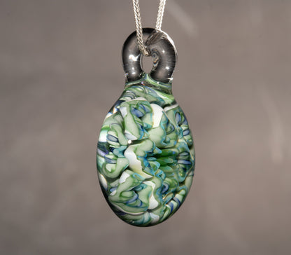 Glass Flower Pendant | Lotus Chrysanthemum Peony Design | Handmade Necklace