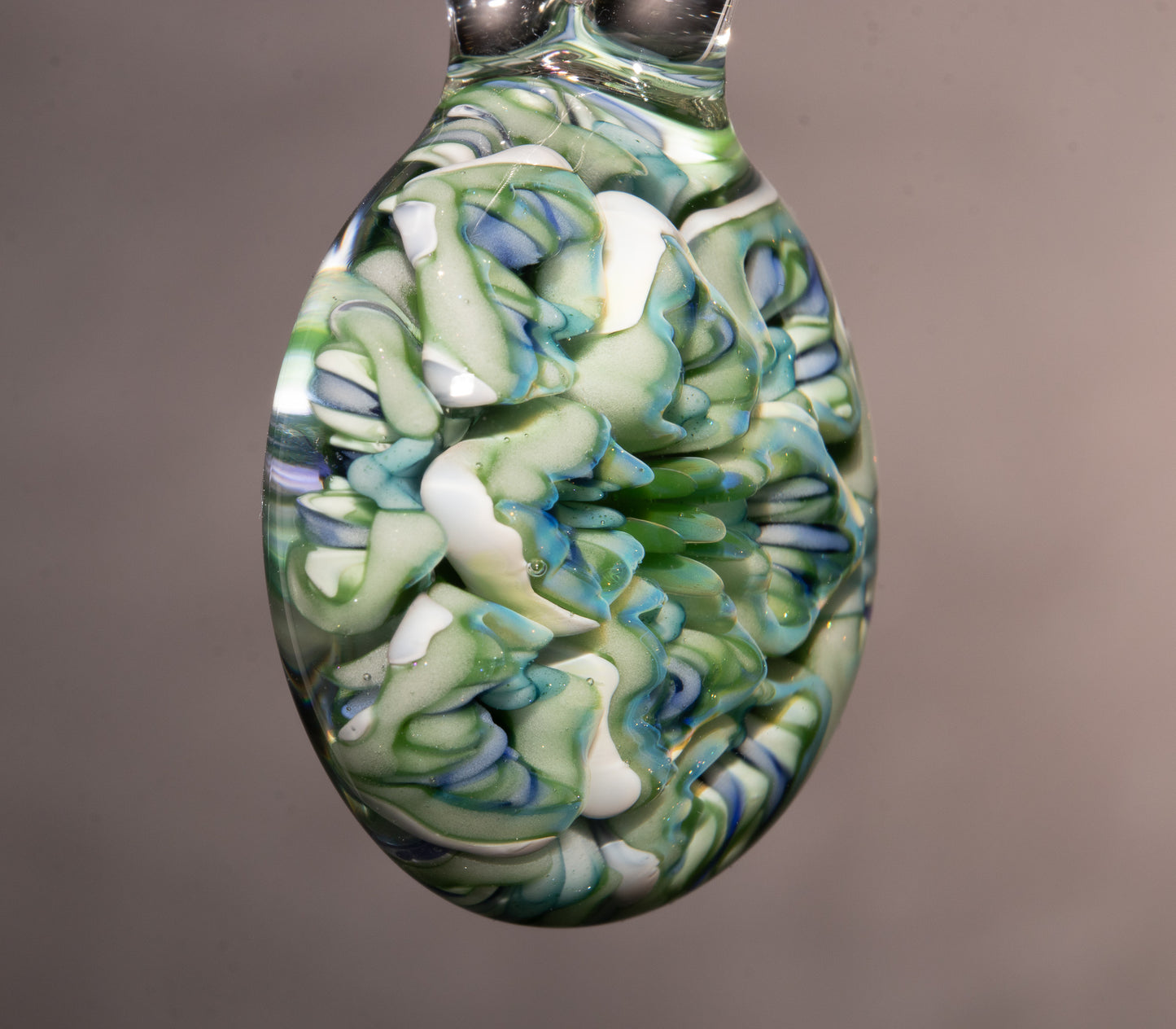 Glass Flower Pendant | Lotus Chrysanthemum Peony Design | Handmade Necklace
