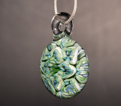 Glass Flower Pendant | Lotus Chrysanthemum Peony Design | Handmade Necklace