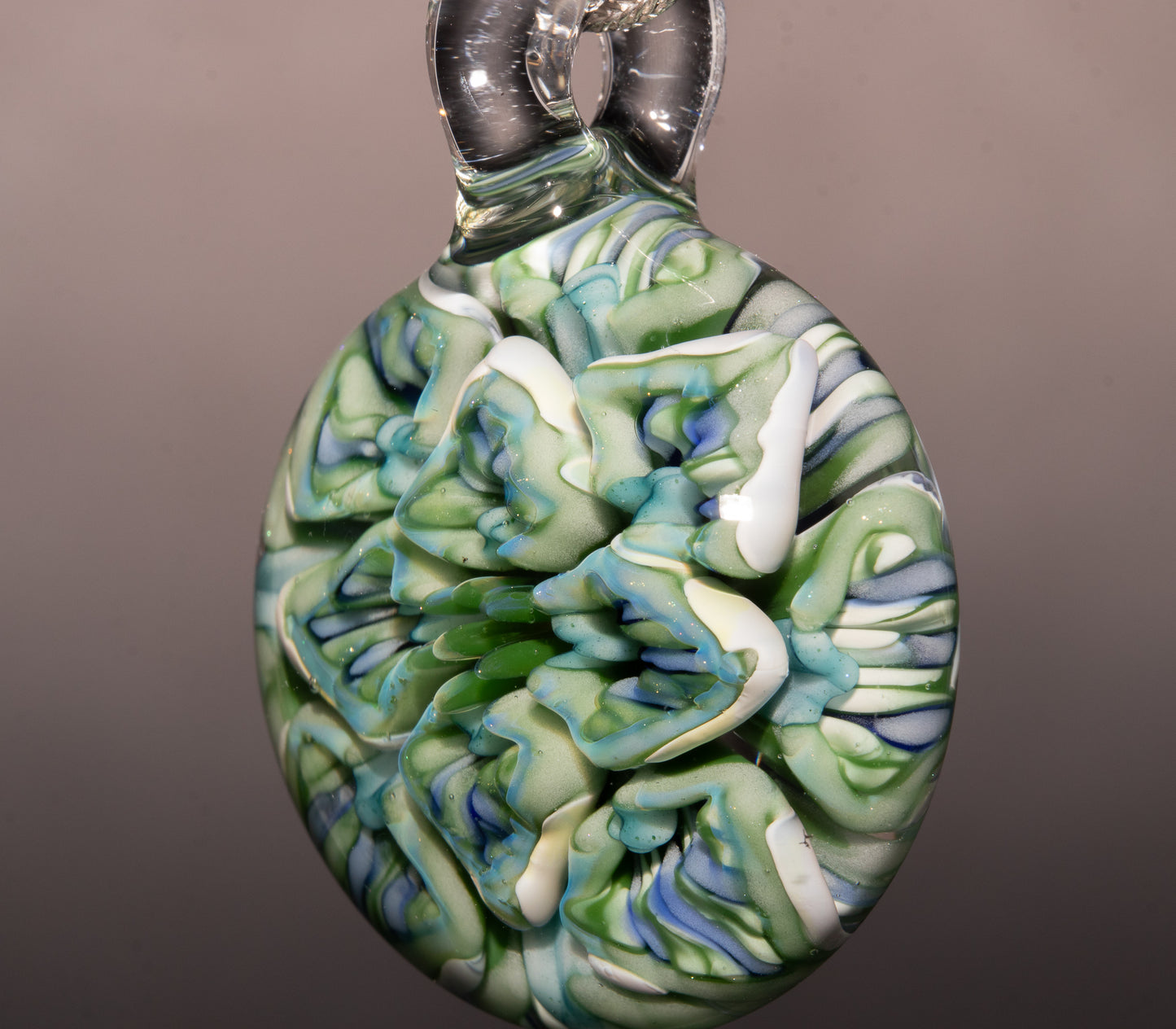 Glass Flower Pendant | Lotus Chrysanthemum Peony Design | Handmade Necklace