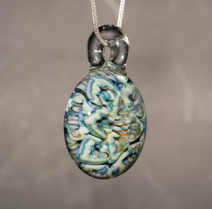 Lotus Chrysanthemum Dream Pendant | Peony Inspired Glass Flower | Handmade Art