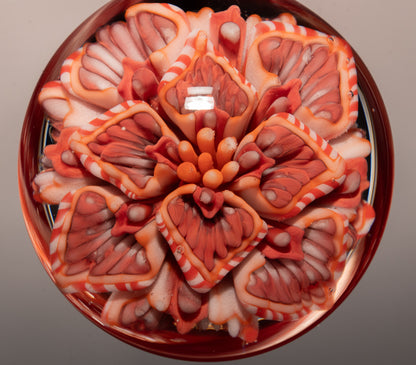 Lotus Chrysanthemum Dream | Peony Glass Flower Pendant | Handmade Jewelry Art