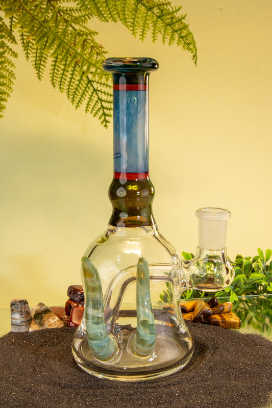 14mm Gold and Silver Fumed Colored Rig