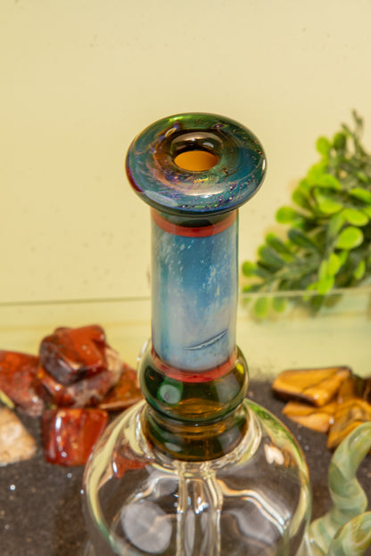 14mm Gold and Silver Fumed Colored Rig