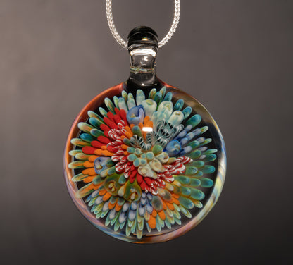 Coral Reef Glass Necklace | Handblown Ocean Pendant Jewelry | Sea Life Inspired Gift