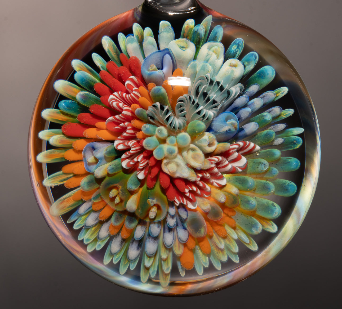 Coral Reef Glass Necklace | Handblown Ocean Pendant Jewelry | Sea Life Inspired Gift