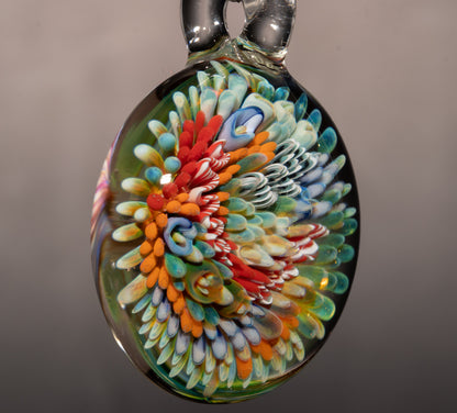 Coral Reef Glass Necklace | Handblown Ocean Pendant Jewelry | Sea Life Inspired Gift