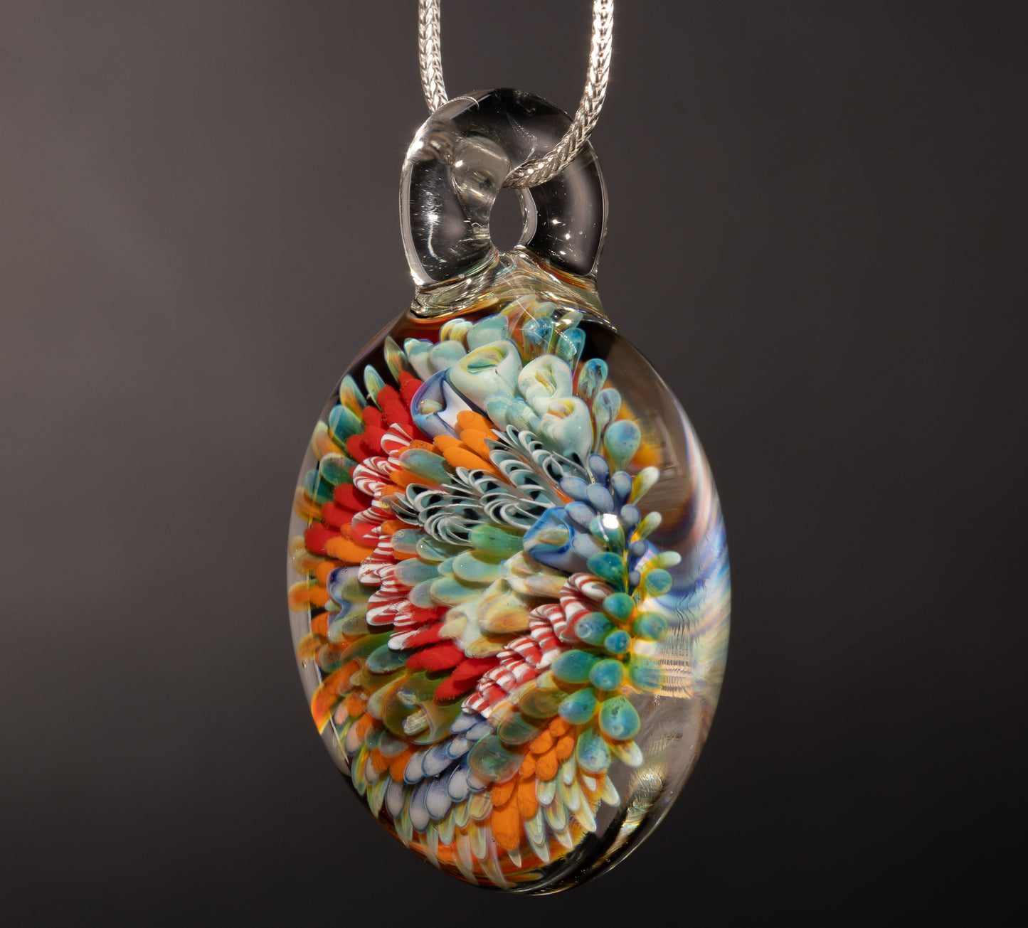 Coral Reef Glass Necklace | Handblown Ocean Pendant Jewelry | Sea Life Inspired Gift