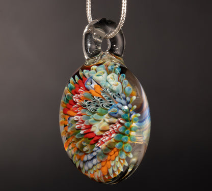 Coral Reef Glass Necklace | Handblown Ocean Pendant Jewelry | Sea Life Inspired Gift