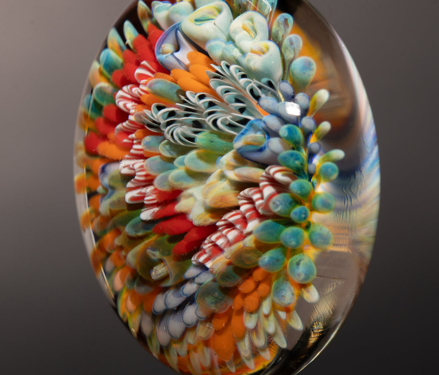 Coral Reef Glass Necklace | Handblown Ocean Pendant Jewelry | Sea Life Inspired Gift