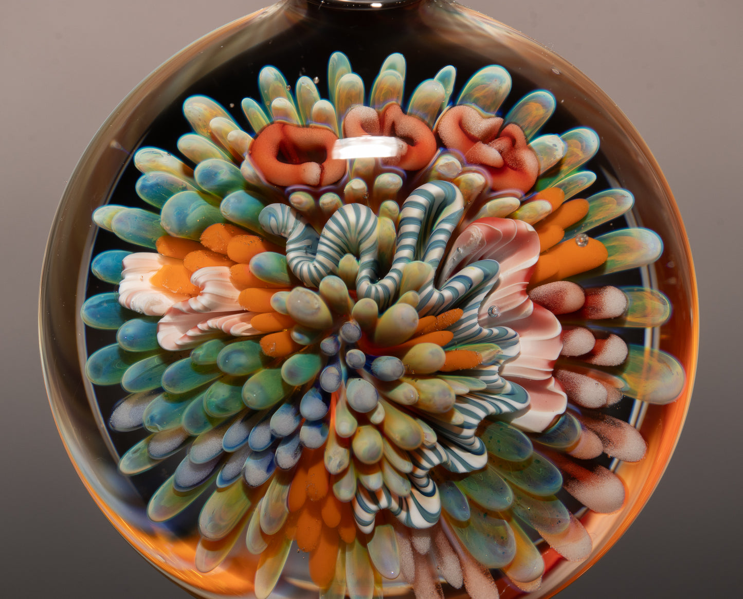 Ocean Coral Reef Pendant Necklace | Handmade Glass Jewelry | Nautical Beach Gift Idea