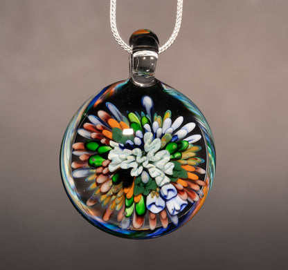 Handmade Coral Reef Pendant Necklace | Glass Ocean Jewelry | Beach & Nautical Gift