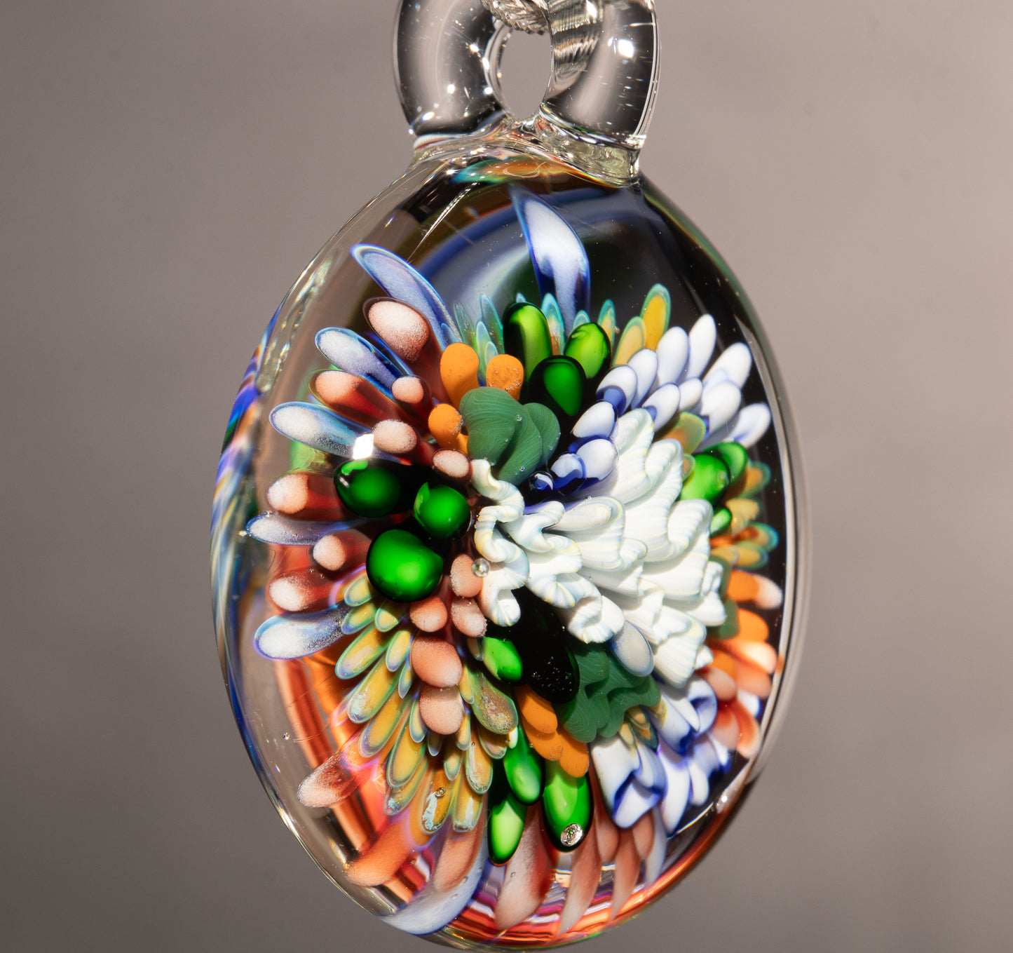 Handmade Coral Reef Pendant Necklace | Glass Ocean Jewelry | Beach & Nautical Gift
