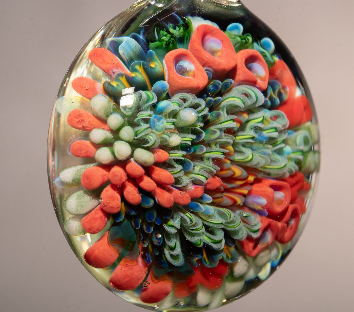 Glass Coral Reef Pendant | Ocean Necklace Jewelry | Nautical Beach Gift Idea