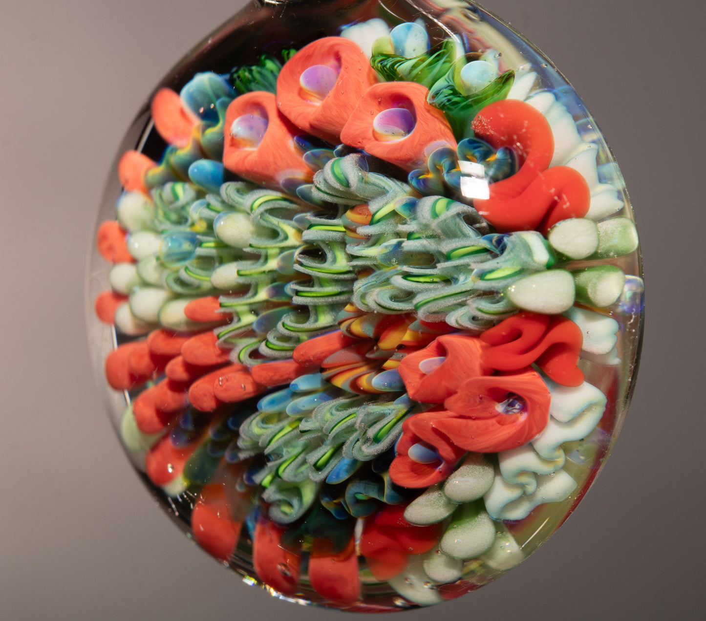 Glass Coral Reef Pendant | Ocean Necklace Jewelry | Nautical Beach Gift Idea