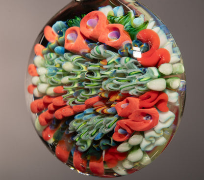 Glass Coral Reef Pendant | Ocean Necklace Jewelry | Nautical Beach Gift Idea