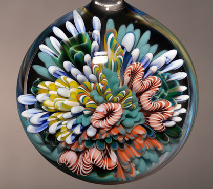 Handblown Coral Reef Glass Pendant | Ocean Jewelry Necklace | Beach Inspired Sea Life Art