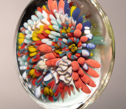 Colorful Coral Reef Glass Pendant | Ocean Necklace Jewelry | Sea Life Art Piece