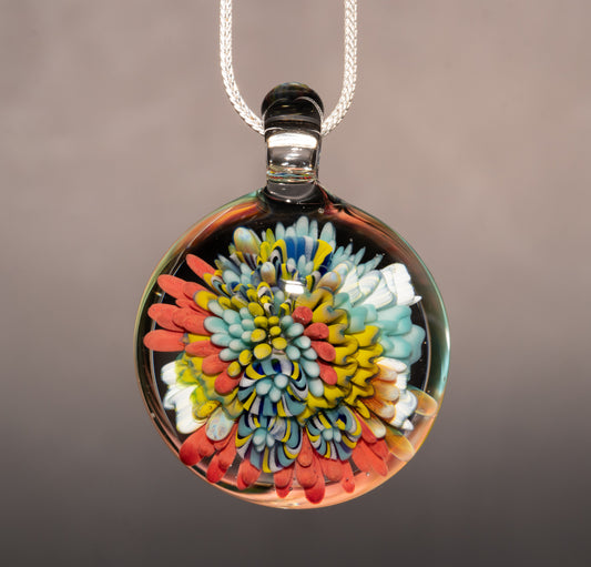 Unique Coral Reef Glass Necklace | Handblown Ocean Pendant | Artistic Jewelry