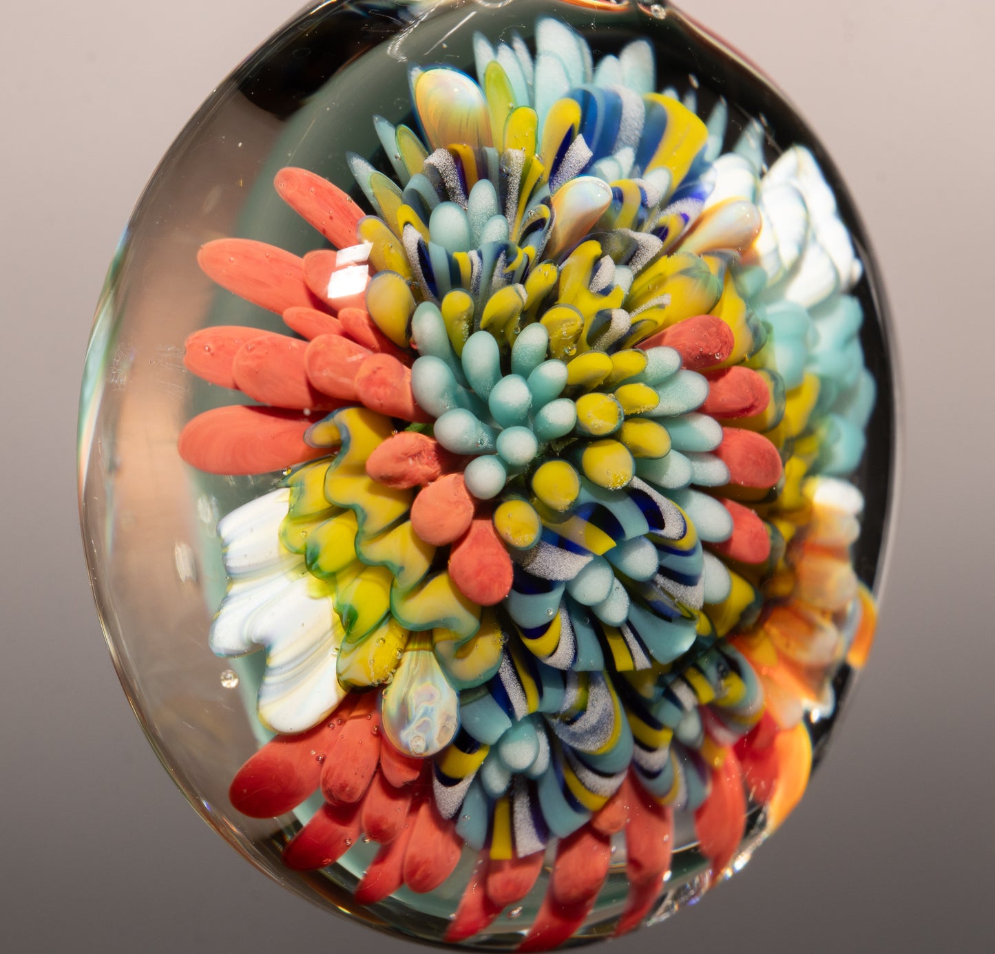 Unique Coral Reef Glass Necklace | Handblown Ocean Pendant | Artistic Jewelry