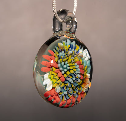 Unique Coral Reef Glass Necklace | Handblown Ocean Pendant | Artistic Jewelry